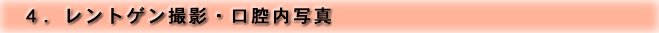 レントゲン撮影